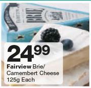Fairview Brie/Camembert Cheese-125g Each