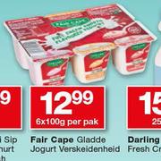 Fair Cape Gladde Jogurt Verskeidenheid-6 x 100g Per Pak