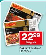 Eskort Blokkie / blade spek-200g Elk