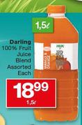 Darling 100% Fruit Juice Blend Assorted-1.5Ltr Each