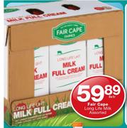 Fair Cape Long Life Milk Assorted-6 x 1Ltr