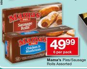 Mama's Pies/Sausage Rolls Assorted-6's Per Pack
