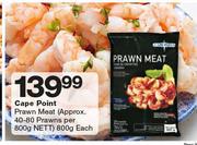 Cape Point Prawn Meat(Approx.40-80 Prawns)-800g Each