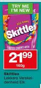 Skittles lekkers Verskeidenheid-160g Elk
