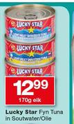 Lucky Star Fyn Tuna In Soutwater/Oile-170g Elk