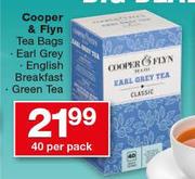 Cooper & Flyn Tea Bags-40 Per Pack
