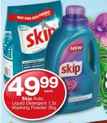 Skip Auto Liquid Detergent-1.5Ltr/Washing Powder-2Kg Each