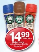 Robertsons Herbs/Spices Bottle Assorted-100ml Each