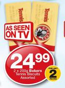 Bakers Tennis Biscuits Assorted-2 x 200g