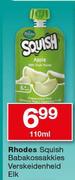 Rhodes Squish baba kosbsakkies Verskeidenheid-110ml Elk