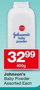 Johnson's Baby Powder Assorted-400g Each