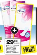 Tena Ultra Mini Sanitary Pads-2 x 14 Per Pack