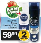 Nivea Shaving Foam Assorted-2 x 200ml