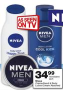 Nivea Creme/Hand & Body Lotion/Cream-75ml/400ml Each