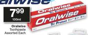 Oralwise Toothpaste-100ml Each