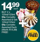 Ola Cornetto-2x120ml/125ml Each