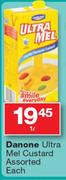 Danone Ultra Mel Custard Assorted-1L Each
