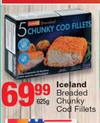 Iceland Breaded Chunky Cod Fillets-625g
