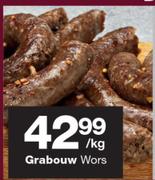 Graboux Wors-Per Kg