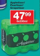 Appletiser/Peartiser/Grapetiser-6x330ml Each