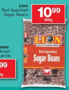 Lion Red Speckled Sugar Beans-500g
