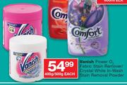 Vanish Powder O2 Fabric Stain Remover / Crystal White In-Wash Stain Removal Powder - 400g / 500gEach