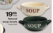  Natural Soup Bowl Assorted-Each