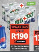 Castle Lite Blerblikkies-3 x 6 x 410ml