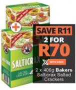Bakers Saltcrax Salted Crackers-For 2 x 400g