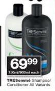 TreSemme Shampoo/Conditioner (All variants)-750/800ml Each