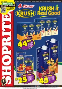 Shoprite Western Cape : Clover Krush Promotion (10 November - 07 December 2025)