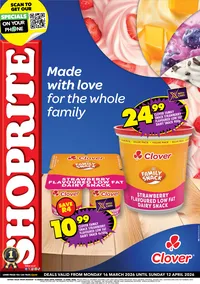 Shoprite Western Cape : Clover Xtra Savings (16 March - 12 April 2026)
