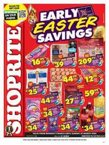 Shoprite Western Cape : Early Easter Savings (09 March - 22 March 2026)