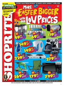 Shoprite Western Cape : Make Easter Bigger With Our Low Prices (18 March - 7 April 2024)