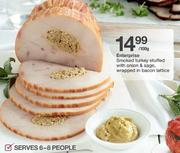 Enterprise Smoked Turkey Stuffed With Onion & Sage, Wrapped In Bacon Lattice-100g