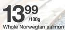 Whole Norwegian Salmon-100g