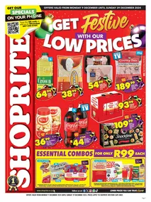 Shoprite Western Cape : Get Festive With Our Low Prices (09 December - 29 December 2024)