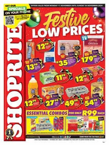 Shoprite Western Cape : Festive Low Prices (11 November - 24 November 2024)