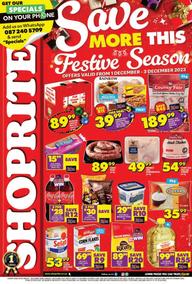 Shoprite Western Cape : Festive Savings (1 December - 3 December 2023)