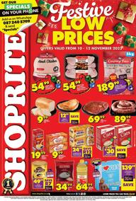 Shoprite Western Cape : Festive Low Prices (10 November - 12 November 2023)
