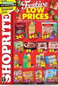 Shoprite Western Cape : Festive Low Prices (17 November - 19 November 2023)