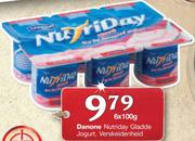 Danone Nutriday Gladde Jogurt Verskeidenheid-6x100G
