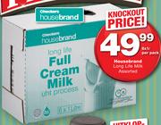 Housebrand Long Life Milk Assorted-6x1Ltr Per Pack