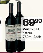 Zandvllet Shiraz-750ml Each