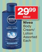 Nivea Body Cream/Lotion Assorted-400ml