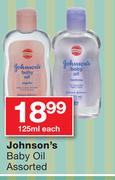 Johnson's Baby Oil Assorted-125ml Each