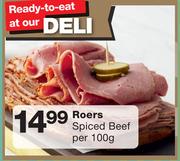 Roers Spiced Beef-Per 100g