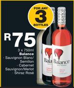 Balance Sauvignon Blanc/Semillon Cabernet Sauvignon/Merlot Shiraz Rose-3x750ml