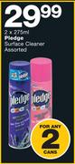 Pledge Surface Cleaner Assorted-2x275ml