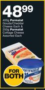 Parmalat Gouda/Cheddar Cheese 400g & Parmalat Cottage Cheese Assorted 250g 